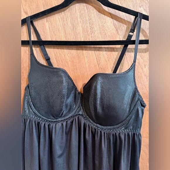 Cacique Black Babydoll Nightie Size 18/20 - Picture 9 of 9